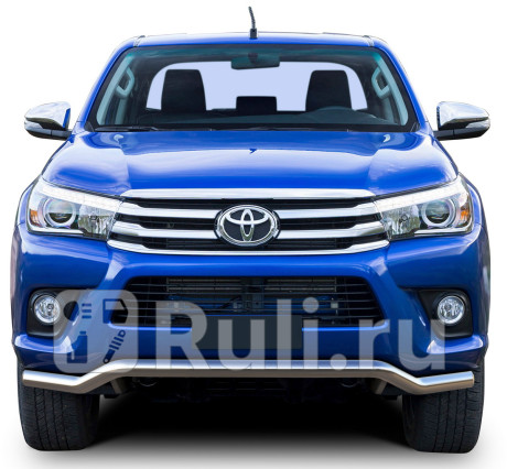 R.5716.004 - Защита переднего бампера d57 волна (кроме exclusive) (RIVAL) Toyota Hilux (2015-) для Toyota Hilux (2015-2020), RIVAL, R.5716.004