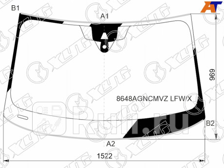 8648AGNCMVZ LFW/X - Лобовое стекло (XYG) Audi Q3 (2018-2021) для Audi Q3 (2018-2021), XYG, 8648AGNCMVZ LFW/X