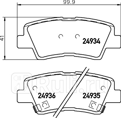 NP6022 - Колодки тормозные дисковые задние (NISSHINBO) Hyundai Solaris 2 (2017-2020) для Hyundai Solaris 2 (2017-2020), NISSHINBO, NP6022