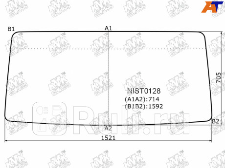 NIST0128 - Лобовое стекло (KMK) Nissan Atlas (1991-1999) (1991-1999) для Nissan Atlas (1991-1999), KMK, NIST0128