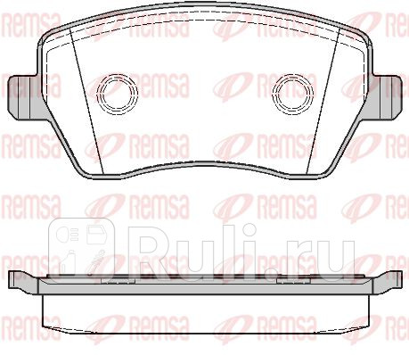 0987.00 - Колодки тормозные дисковые передние (REMSA) Renault Duster рестайлинг (2015-2021) для Renault Duster (2015-2021) рестайлинг, REMSA, 0987.00