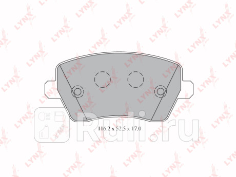 BD-5739 - Колодки тормозные дисковые передние (LYNXAUTO) Renault Duster рестайлинг (2015-2021) для Renault Duster (2015-2021) рестайлинг, LYNXAUTO, BD-5739