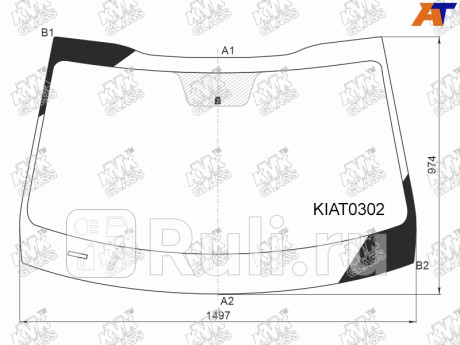 KIAT0302 - Лобовое стекло (KMK) Kia K5 (2020-2021) (2020-2021) для Kia K5 (2020-2021), KMK, KIAT0302