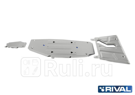 K333.9506.1 - Защиты картера+кпп+топливного бака+редуктора (комплект) (RIVAL) Toyota Rav4 (2012-2019) для Toyota Rav4 (2012-2020), RIVAL, K333.9506.1