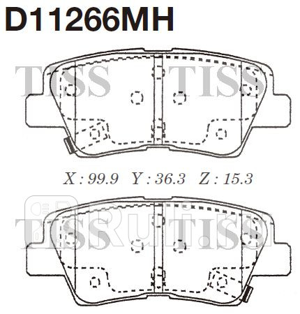 D11266MH - Колодки тормозные дисковые задние (MK KASHIYAMA) Ssangyong Actyon 2 (2010-2017) для Ssangyong Actyon 2 (2010-2021), MK KASHIYAMA, D11266MH