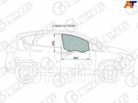 C-MAX-10 FD/RH - Стекло двери передней правой (XYG) Ford C MAX (2010-2015) для Ford C-MAX (2010-2015), XYG, C-MAX-10 FD/RH
