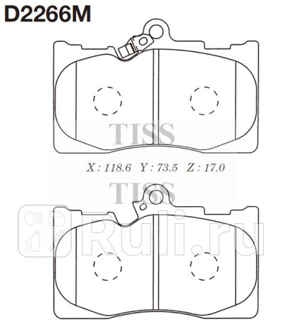 D2266M - Колодки тормозные дисковые передние (MK KASHIYAMA) Lexus GS (2004-2011) для Lexus GS (2004-2011), MK KASHIYAMA, D2266M
