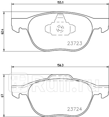 NP5006 - Колодки тормозные дисковые передние (NISSHINBO) Mazda Premacy (2001-2005) для Mazda Premacy (2001-2005), NISSHINBO, NP5006