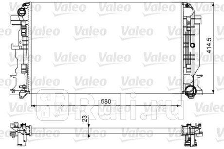734926 - Радиатор охлаждения (VALEO) Mercedes Sprinter 906 рестайлинг (2013-2021) для Mercedes Sprinter 906 (2013-2021) рестайлинг, VALEO, 734926